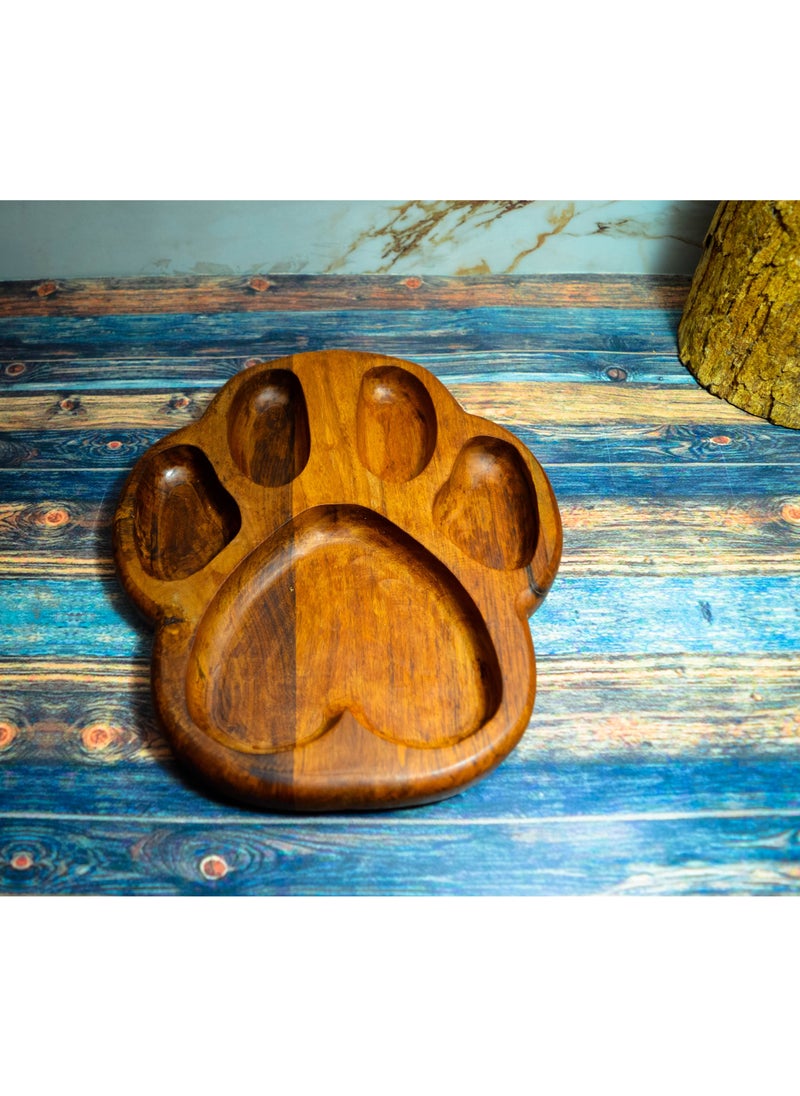 Egypt Antiques A children's food or snack dish in the form of a hand-made wood foot, 100% natural colors, treated with olive oil  - Image 2