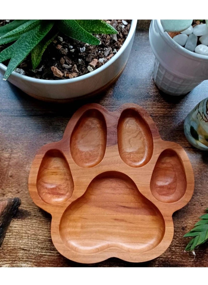 Egypt Antiques A children's food or snack dish in the form of a hand-made wood foot, 100% natural colors, treated with olive oil  - Image 1
