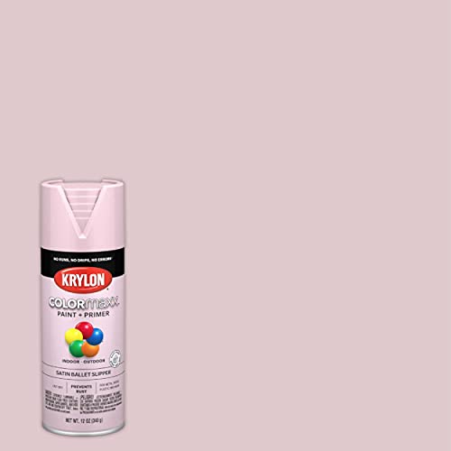 Krylon K05556007 COLORmaxx Spray Paint and Primer for Indoor/Outdoor Use, Satin Ballet Slipper Pink - Image 2
