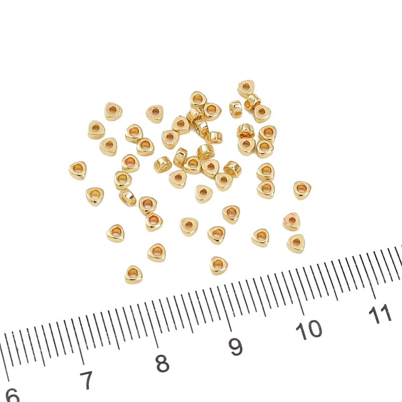 Beadia 14K Gold Plated Twisted Spacer Beads 4X5Mm 30Pcs For Jewelry Making Findings Non Tarnish - Image 3