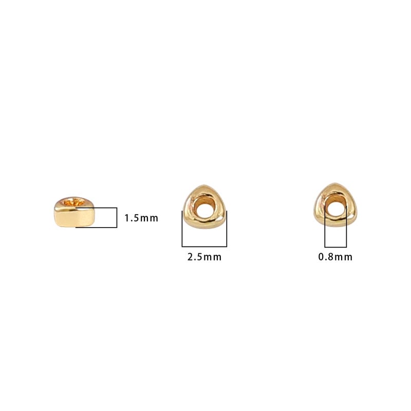 Beadia 14K Gold Plated Twisted Spacer Beads 4X5Mm 30Pcs For Jewelry Making Findings Non Tarnish - Image 2