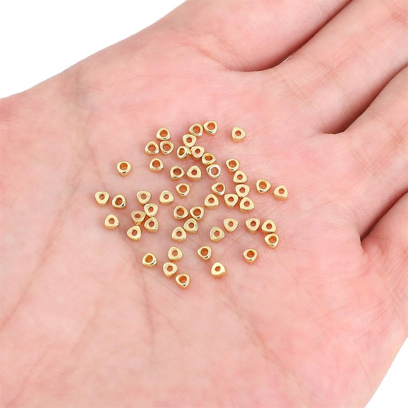 Beadia 14K Gold Plated Twisted Spacer Beads 4X5Mm 30Pcs For Jewelry Making Findings Non Tarnish - Image 4