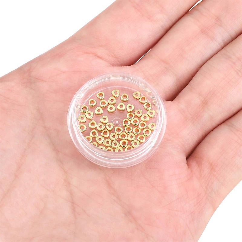 Beadia 14K Gold Plated Twisted Spacer Beads 4X5Mm 30Pcs For Jewelry Making Findings Non Tarnish - Image 5