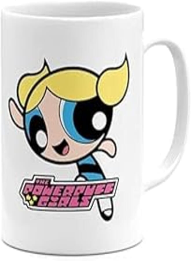 RYN PRINTED DESIGN Ceramic Coffee Mug Power Puff Girls Blue 11ounce
