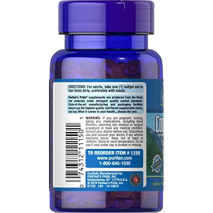 Puritan's Pride Cod Liver Oil (100 Softgels) - Image 2