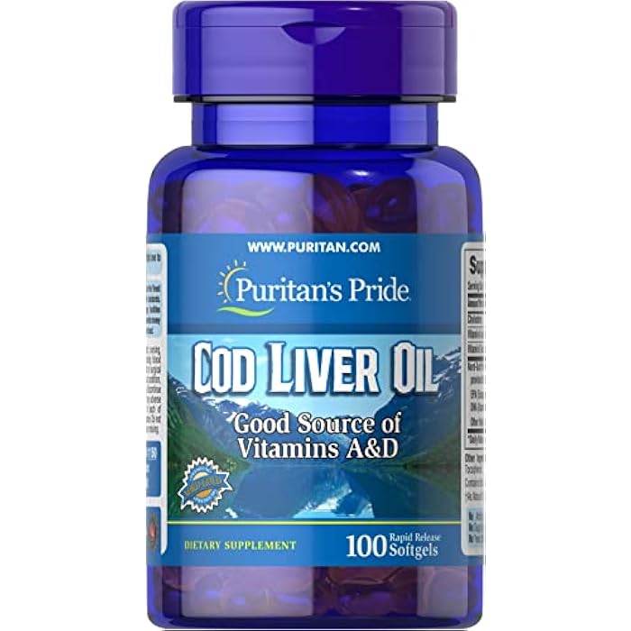 Puritan's Pride Cod Liver Oil (100 Softgels) - Image 1