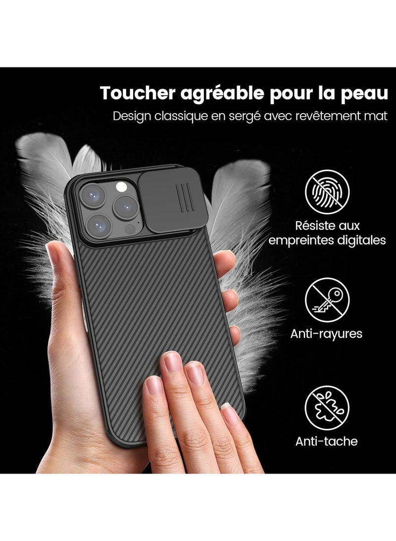 Nillkin CamShield Pro Series Cover Case Designed For Apple iPhone 15 Pro Max - Black - Image 3