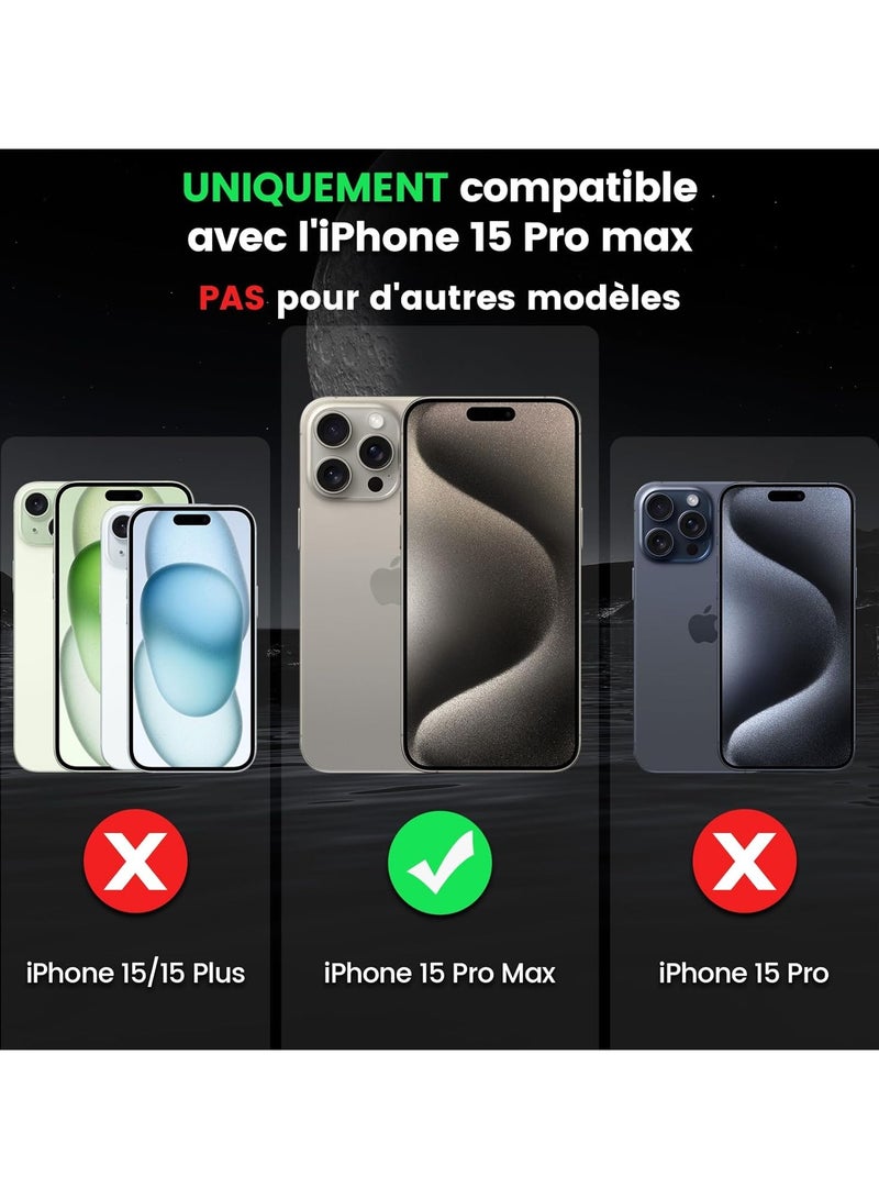 Nillkin CamShield Pro Series Cover Case Designed For Apple iPhone 15 Pro Max - Black - Image 4