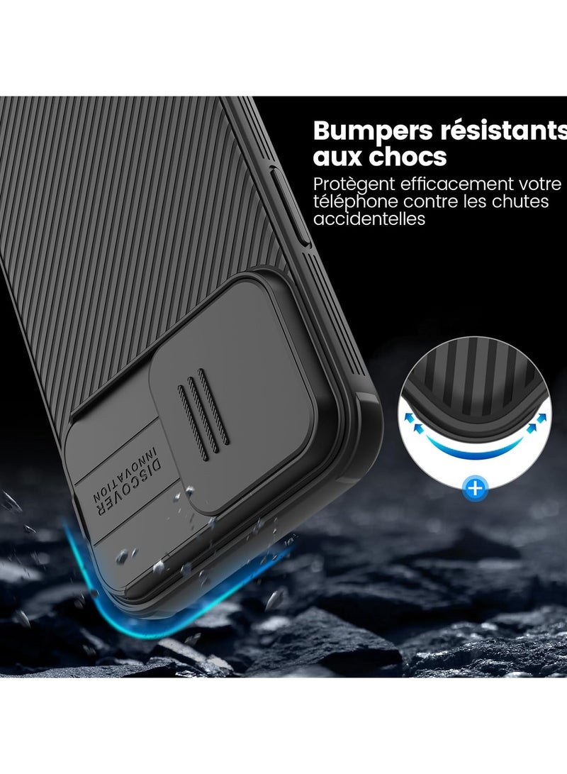 Nillkin CamShield Pro Series Cover Case Designed For Apple iPhone 15 Pro Max - Black - Image 5