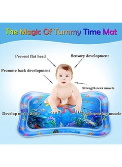 SHOWAY Baby Water Mat Water Baby Game Mat Inflatable Baby Play Mat And Toddlers Is The Perfect Fun Time Play Activity Center Your Baby'S Stimulation Growth Multi Color  - Image 3