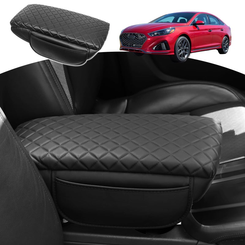 BreTrewri Center Console Armrest Cover for Hyundai Sonata 2015 2016 2017 2018 2019 Cushion Pad Armrest Box Cover Protector Sonata Interior Accessories Sonata 201519 pad
