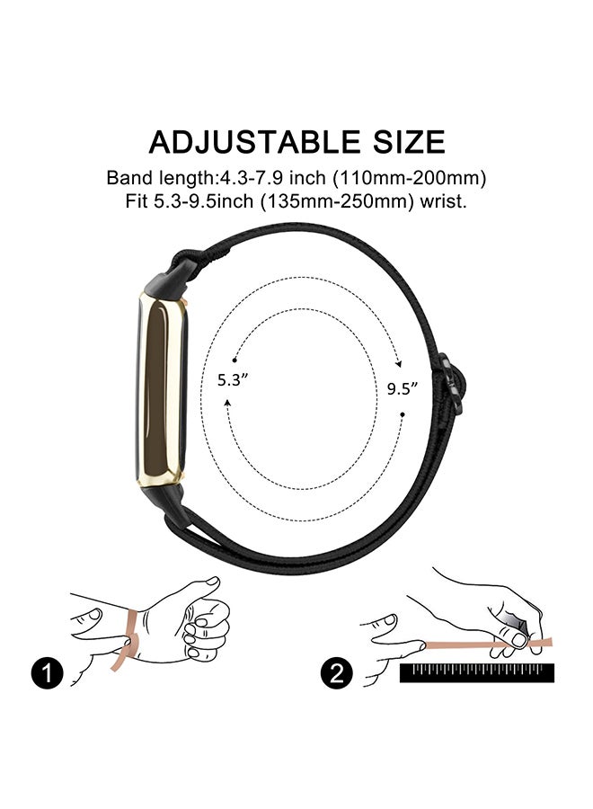 O Ozone Nylon Band For Fitbit Luxe Bands for Women Men, Soft Elastic Nylon Wristband Replacement Sport Strap for Fitbit Luxe Fitness Tracker - White - Image 4