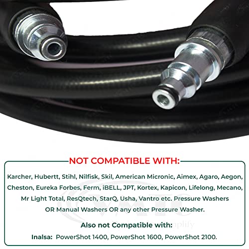 VMTC Hose Pipe Compatible with Black + Decker High Pressure Car Washer Accessory (5 Metre) - Image 4