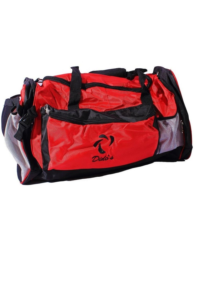 DIDO'S - Large Sports Bag Red Black - Image 1
