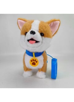 Generic USB Large Tongue Out Licking Dog Touch Barking Children Electric Toy Puppy Walking Can Bark To Learn To Talk-Color:Corgi  - Image 1