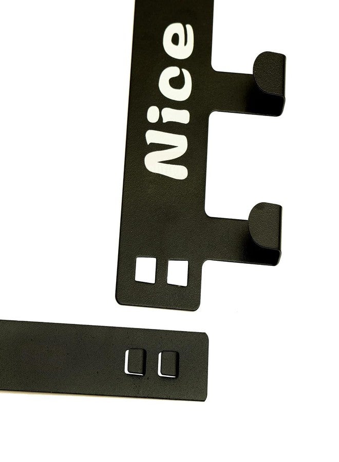 QUEBERS Over The Door Hooks Door Hanger - 6 Hooks Sturdy Metal Over Door Hooks for Hanging Clothes Coats, Hats, Robes, Towels (Black, 1) (2) - Image 2