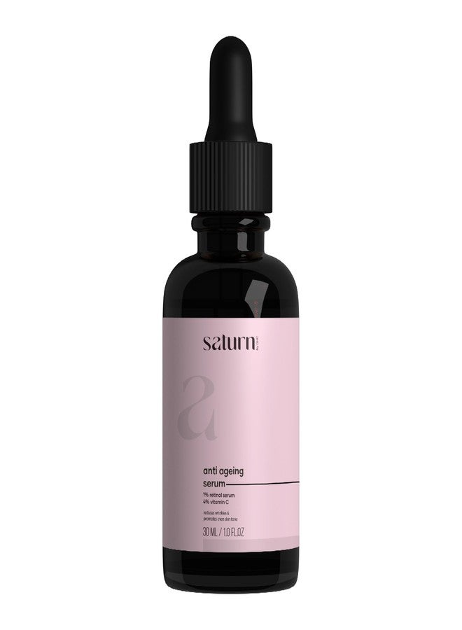 Saturn by GHC Anti-Aging Skincare Bundle: 1% Retinol Face Serum (30ml) and 0.5mm Derma Roller - Night Serum with Vitamin C, Niacinamide | Hyaluronic Acid for Fine Line Reduction and Radiant Skin - Image 2