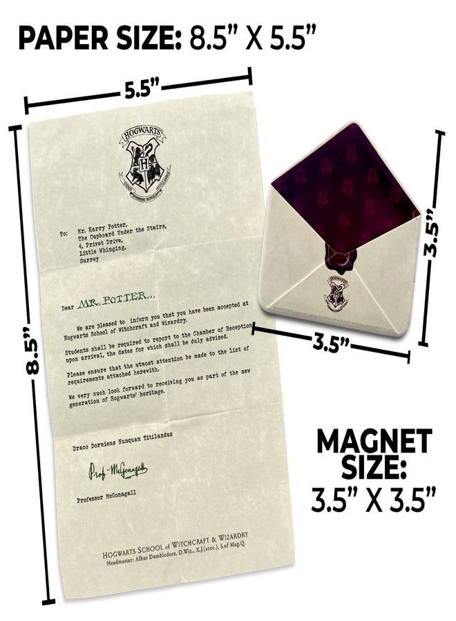 Trend Setters Harry Potter – Hogwarts Acceptance Letter – 3.5” x 3.5” Functional Resin Envelope Magnet with 5” x 8” Letter from Professor McGonagall | Officially Licensed Merchandise MAGENV002 - Image 5