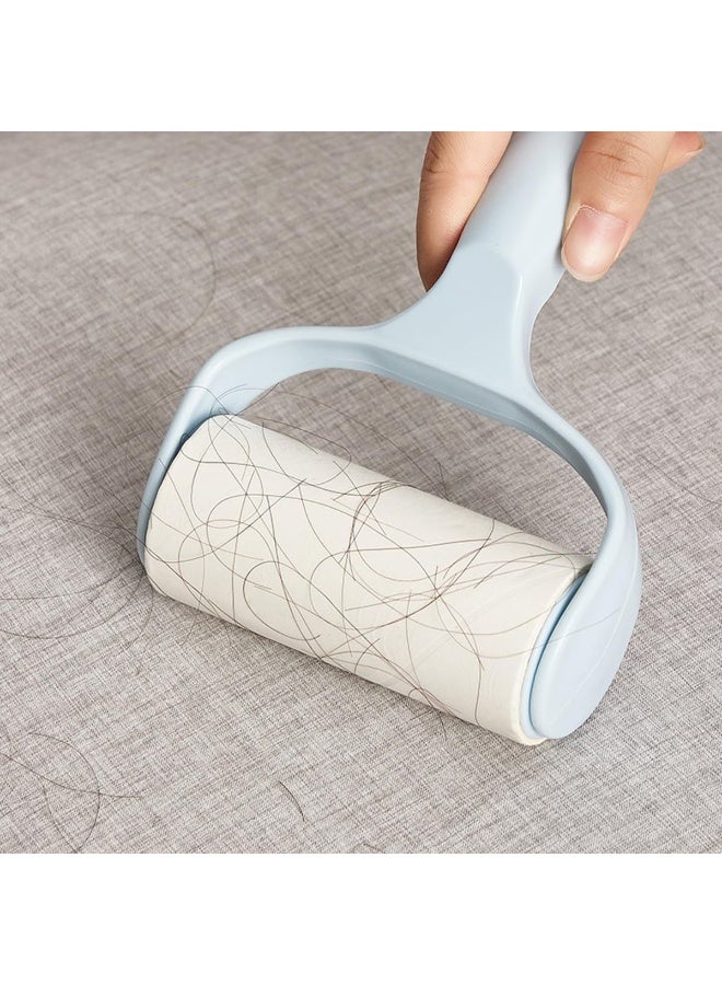 ECVV Lint Roller Remover Set, Ultra-Sticky Dog/Cat Hair Removal Tool with 360 Sheets (9 Refills + 1 Handle), Fluff Brush for Clothing, Carpets, Car Seats, and Dust Removal (Blue) - Image 3