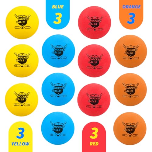 Pandahero 12-Pack Mini Knee Hockey Balls for Indoor Play – Toys Gifts for Toddler Kids Boys Girls – Soft Foam Balls for Floor Hockey & Mini Sticks - Image 3