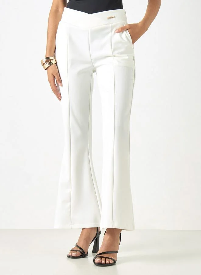 2Xtremz 2Xtremz Plain Mid-Rise Trousers with Pockets