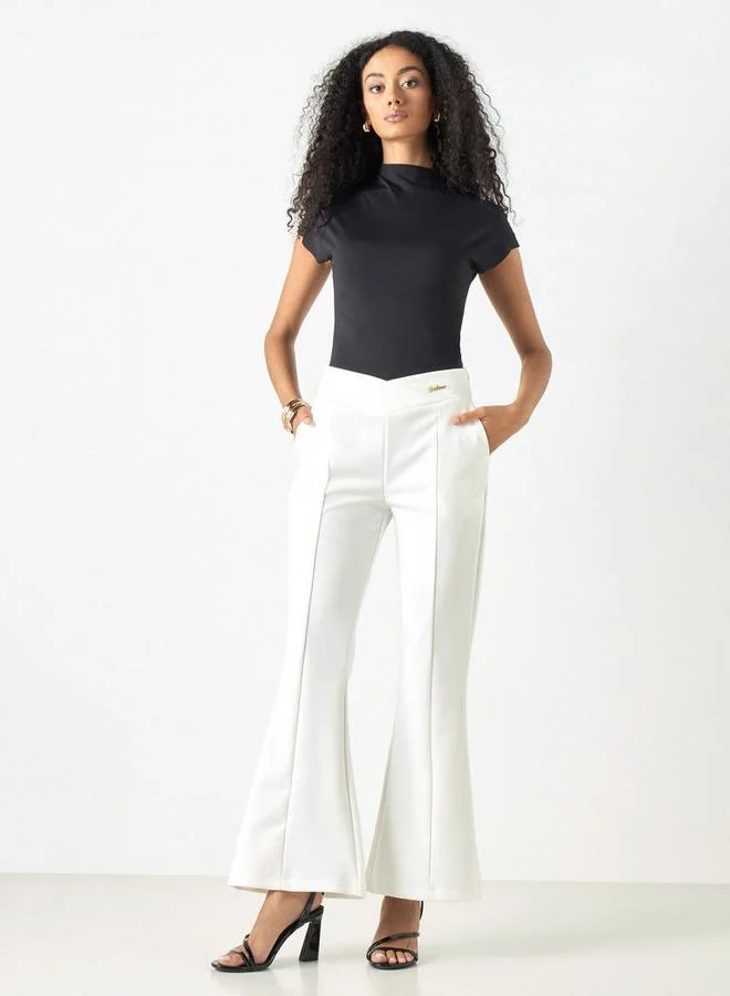 2Xtremz 2Xtremz Plain Mid-Rise Trousers with Pockets