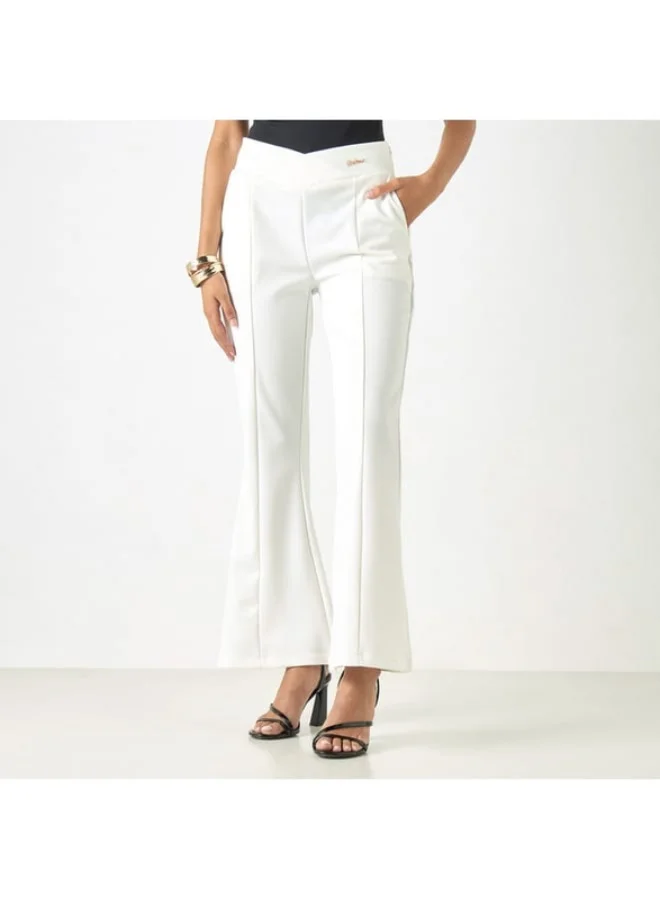 2Xtremz 2Xtremz Plain Mid-Rise Trousers with Pockets