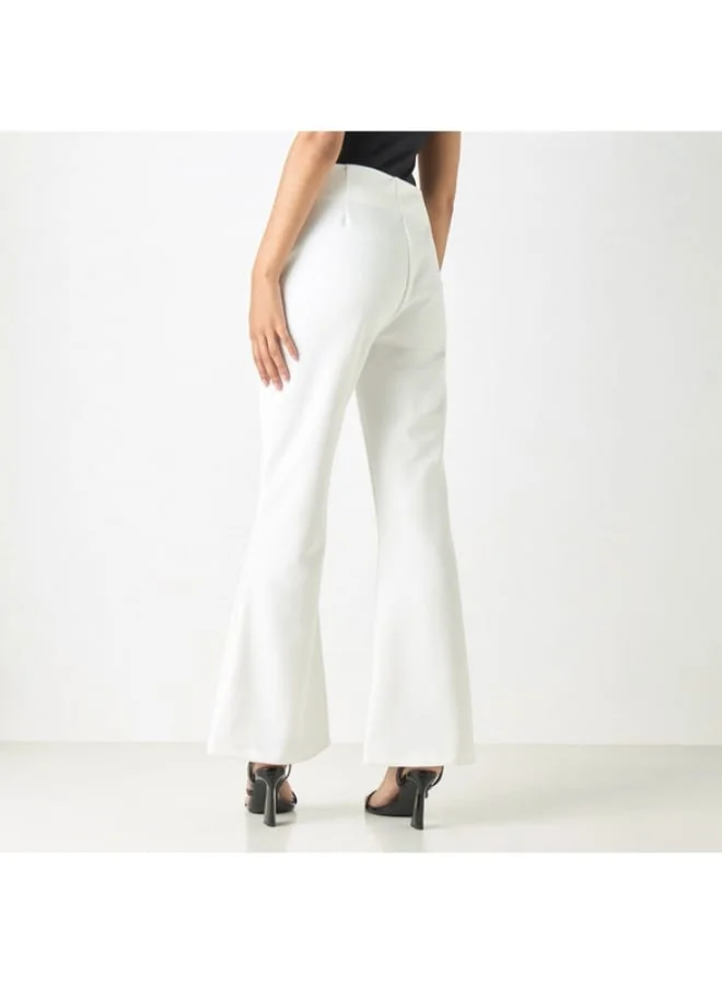 2Xtremz 2Xtremz Plain Mid-Rise Trousers with Pockets