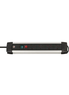 Brennenstuhl Power Extension Cord 4 Sockets 3M Black Silver 