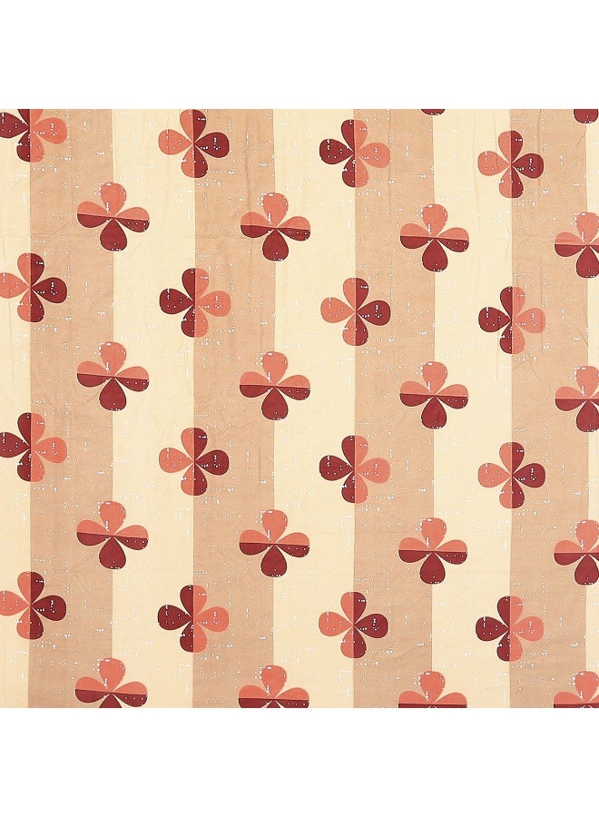 Status Contract Spring Summer Collection-Cotton Rich Double Bedsheet with 2 Pillow Covers for Bed Room, Home, Hotel-120 GSM | (Orange Clover), 120 Tc - Image 3