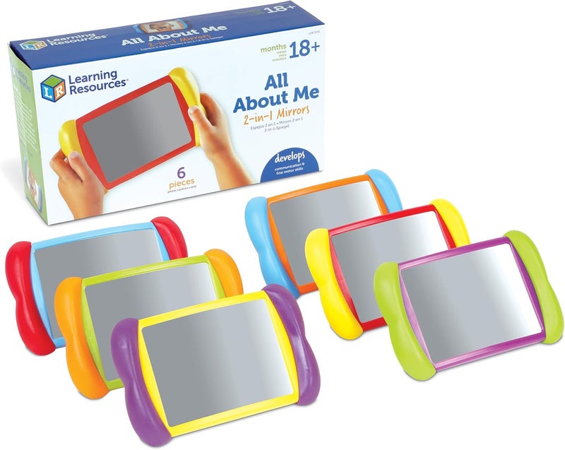 Learning Resources All About Me - 2-In-1 Mirrors, Set Of 6 - Image 1