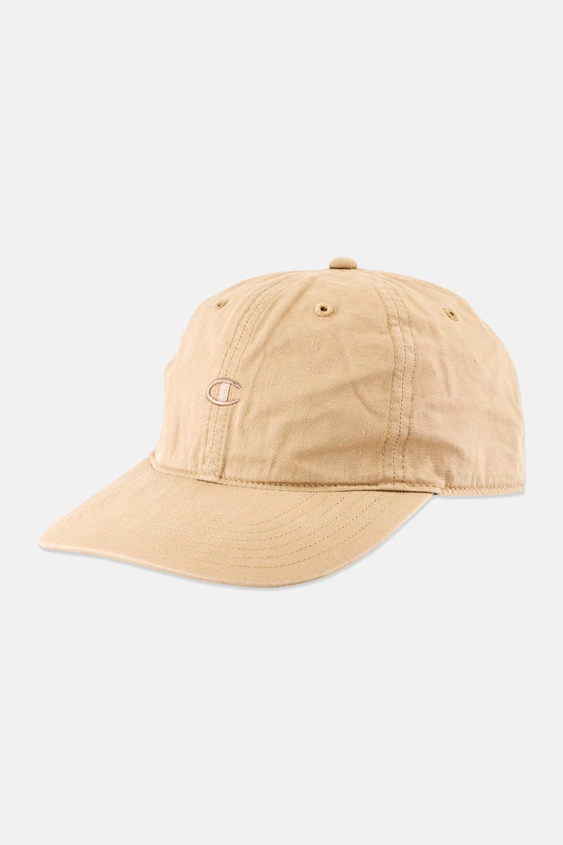 Champion قبعة قابلة للتعديل للرجال بشعار مطرز، بيج - Image 1