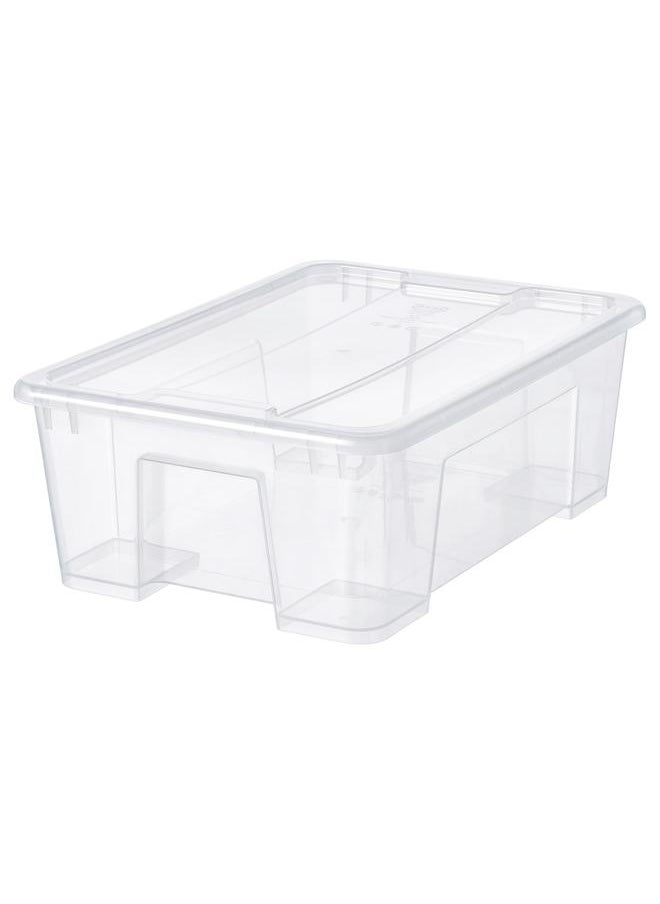Generic Box with lid, transparent, 39x28x14 cm/11 l  - Image 1