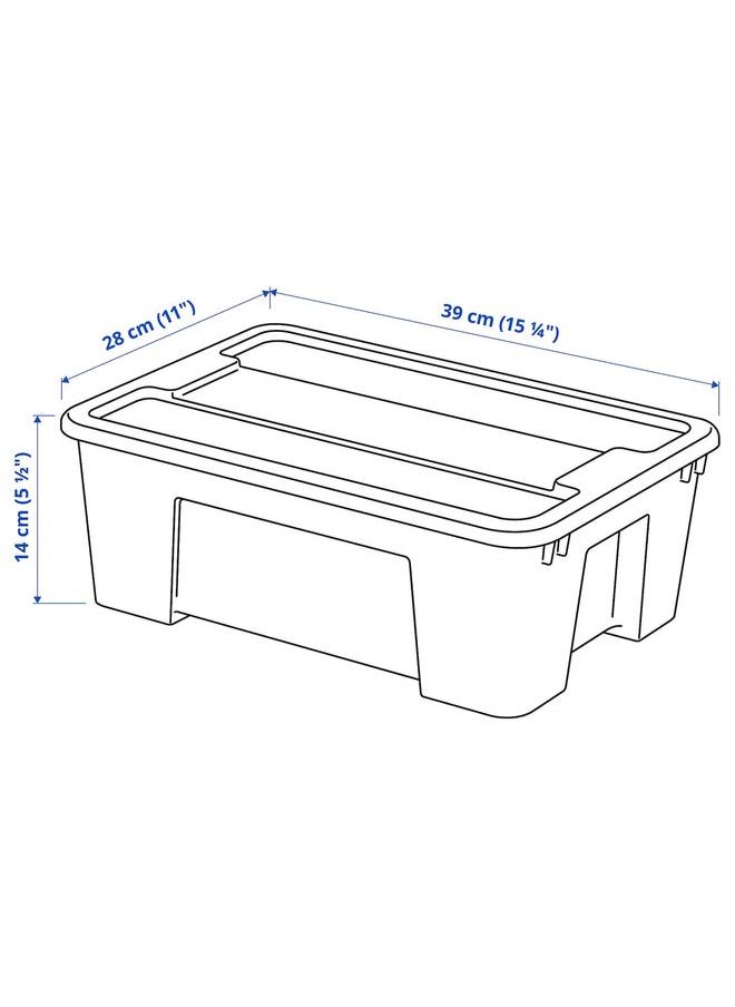 Generic Box with lid, transparent, 39x28x14 cm/11 l  - Image 4