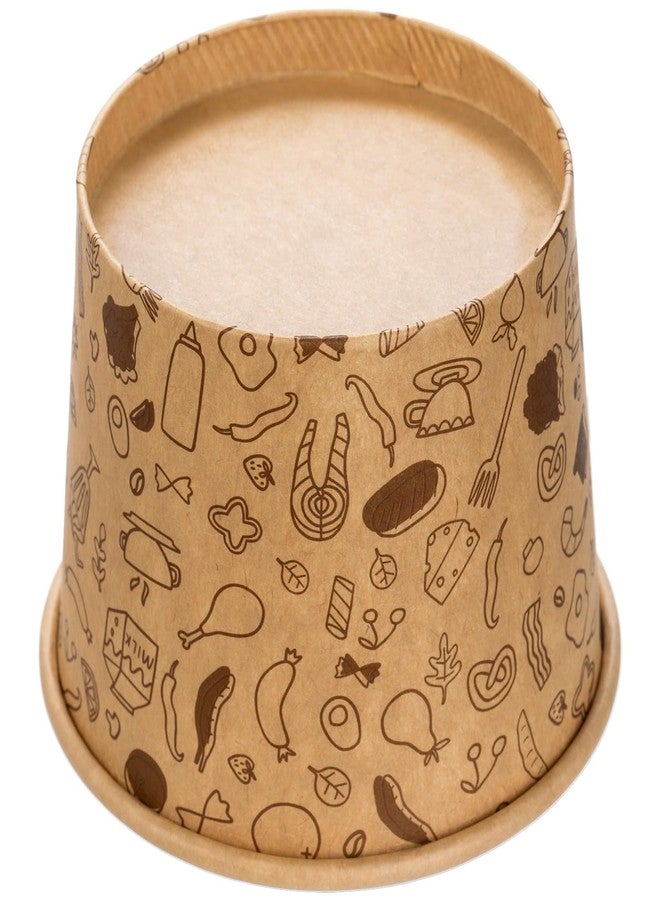 Cedilis 50 Pack Paper Containers with Lids, To Go Paper Soup Container, Disposable Kraft Food Cup for Hot or Cold Soup, Ice Cream, Yogurt (8oz) - Image 5