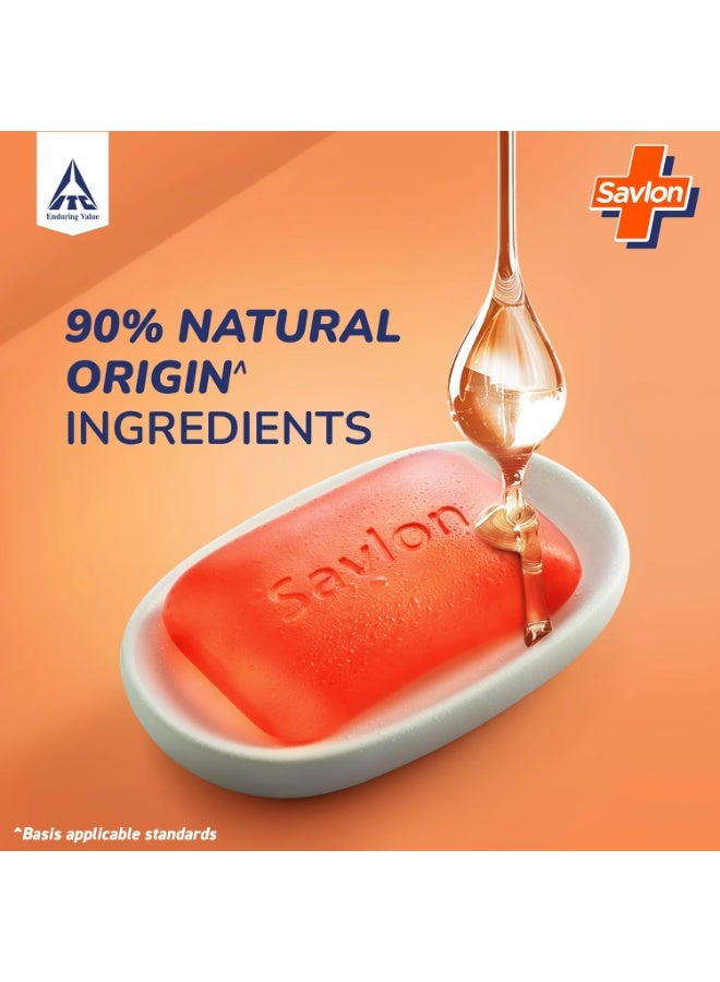 Savlon Moisturizing Glycerin soap bar with germ protection, Pack of 5-120g each - Image 2