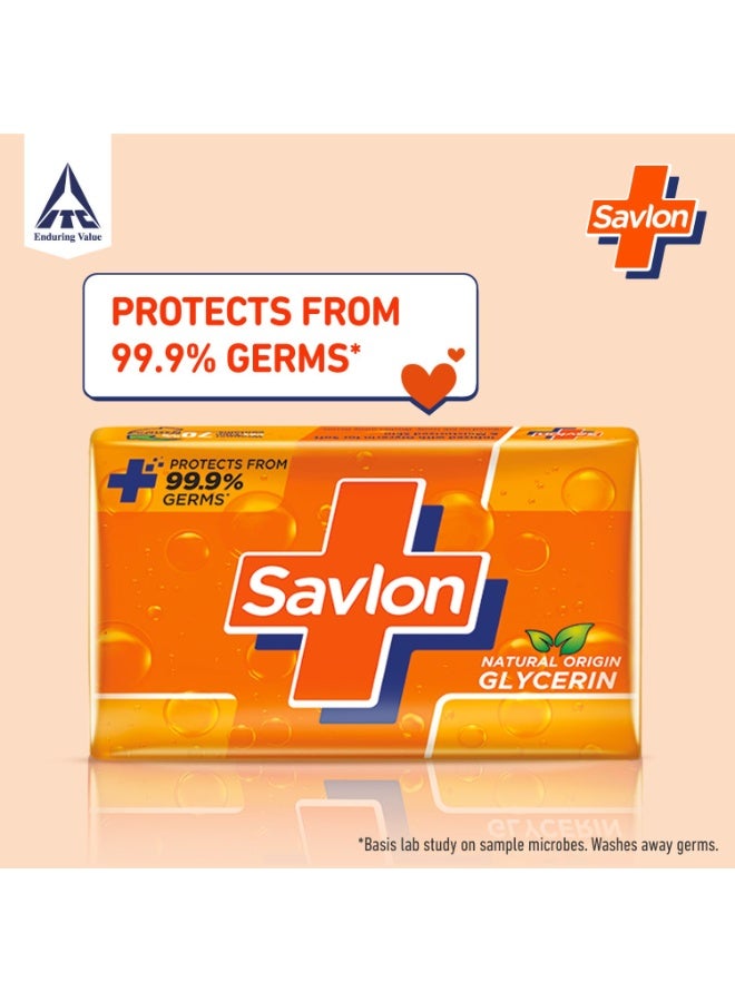 Savlon Moisturizing Glycerin soap bar with germ protection, Pack of 5-120g each - Image 4