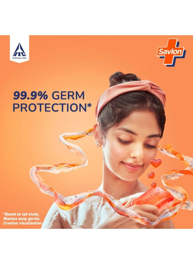 Savlon Moisturizing Glycerin soap bar with germ protection, Pack of 5-120g each - Image 3