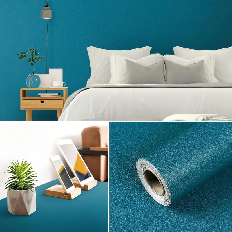 FOKRIM Green Wallpaper for Wall Sticker for Home,Office 45.5x305cm 14 SQFT Sticker Peel and Sticker Removable Self Adhesive Waterproof (Pack of 1) - Image 3