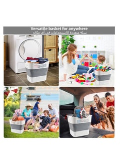 Anmi 40L Foldable Laundry Basket with Handle (Dark Grey)  - Image 5