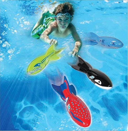 Banzai Swimming Pool Diving Toys Torpedo Beasts Sharks 4 in a Pack Ages 3 - Image 5