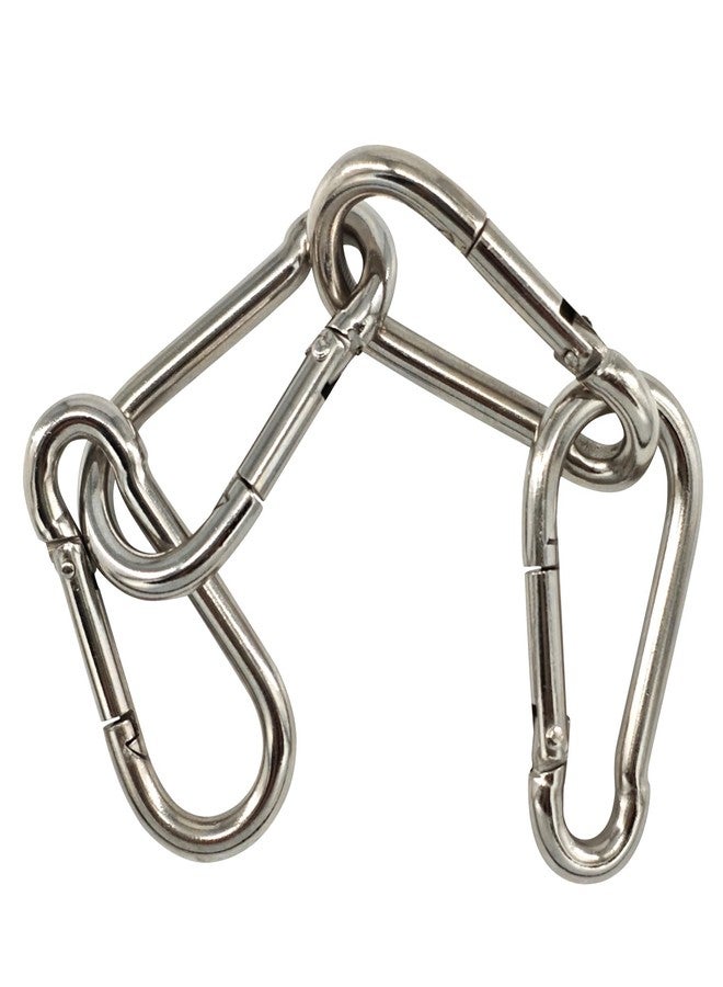 Ryidkcs Premium Stainless Steel Spring Snap Carabiner Hooks - 304 Steel Clips, 6-Pack - Image 3