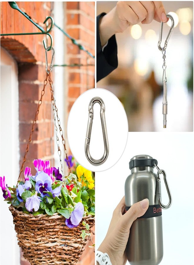 Ryidkcs Premium Stainless Steel Spring Snap Carabiner Hooks - 304 Steel Clips, 6-Pack - Image 5