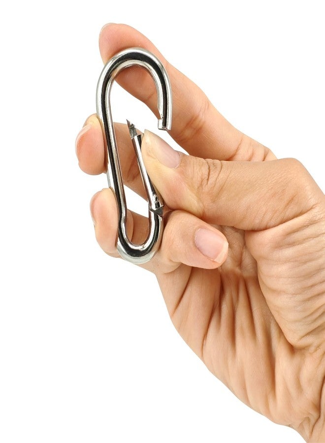 Ryidkcs Premium Stainless Steel Spring Snap Carabiner Hooks - 304 Steel Clips, 6-Pack - Image 4