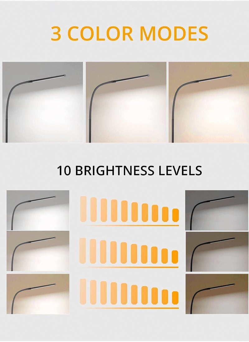 LOOPITYS - LED Desk Lamp, Swing Arm Architect Task Lamp with Long Flexible Gooseneck, 3 Color Modes, and USB Adapter, Dimmable Desk Light for Home/Office/Drafting/Reading/Piano - Image 1