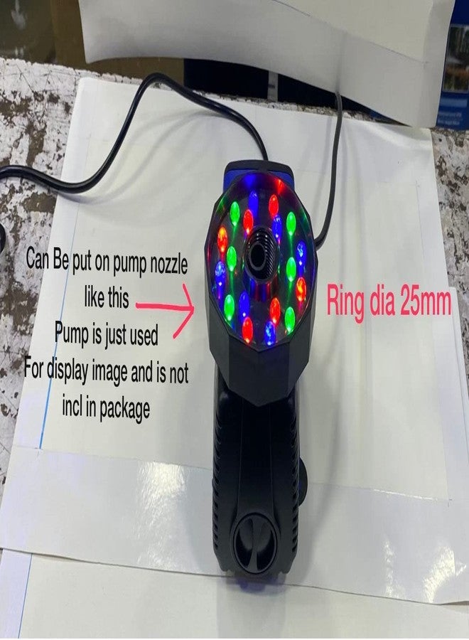 FLOJOY Asian Pumps & Machineries 18 LEDs Color Changing Ring Light Waterproof & Outside Ac 220V with 2 Pin Plug For Outdoor-Indoor Fountain Decoration/Pond/House Showpieces Fish Tank & Landscapes - Image 2