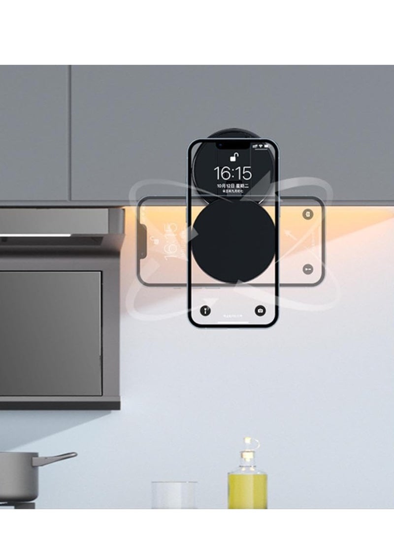 ELTRAZONE Electric Vacuum Magnetic Suction Car Phone Mount, Hands-Free Shower Phone Holder, 360° Rotation Electric Suction Cup Magnetic Phone Holder for All Smooth Surfaces (Black) - Image 5