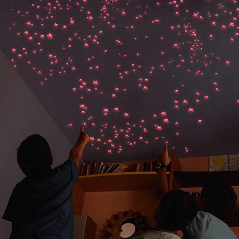 Meschett Glow in The Dark Stars Decals Decor 633 Pcs Luminous Dot Stars, 3D Starry Stars Glow in The Dark Stickers for Ceiling or Wall and Bedroom DÃ©cor - Image 5