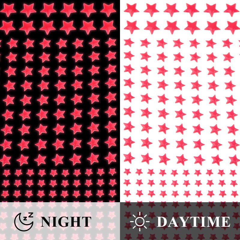 Meschett Glow in The Dark Stars Decals Decor 633 Pcs Luminous Dot Stars, 3D Starry Stars Glow in The Dark Stickers for Ceiling or Wall and Bedroom DÃ©cor - Image 3