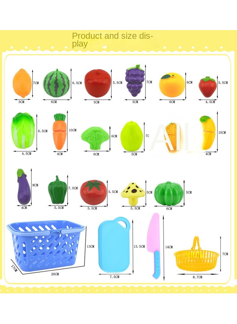 Loquat 24 Pcs Creative Kitchen Pretend Play Toy Set With Non-toxic Material for Kids - Image 3